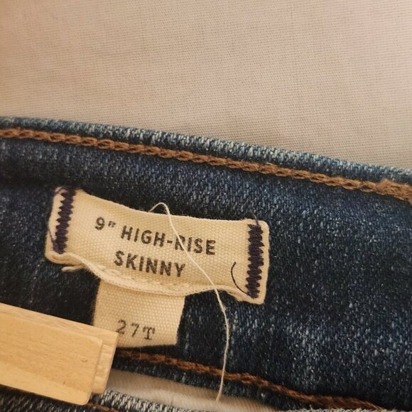 Madwell 9" High Rise Skinny Jeans Womens 27T Modified Mid Rise Grunge Destroyed - Picture 11 of 12